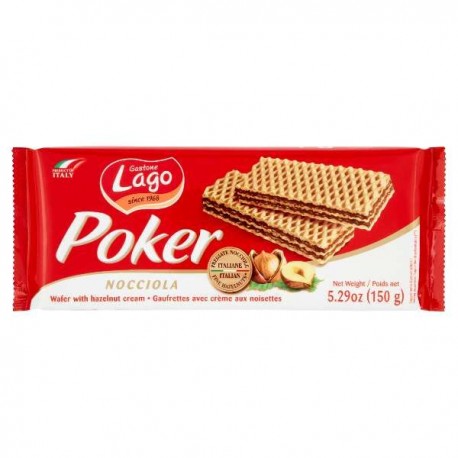 BISC.LAGO WAFER NOCCIOLA POKER GR.150