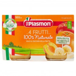 ZNF.PLASMON OMOGENEIZZATI FRUTTA 4FRUTTI GR.104X2