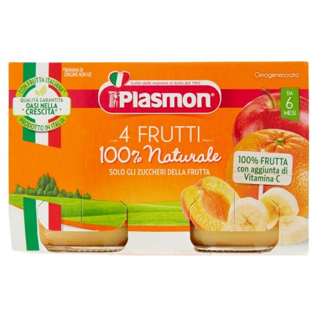 ZNF.PLASMON OMOGENEIZZATI FRUTTA 4FRUTTI GR.104X2