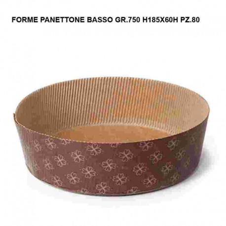 FORME PANETTONE BASSO GR.750 H185X60H PZ.80