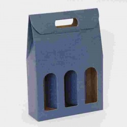 SCATOLA PORTABOTT.BLU FINESTR. 3P F.TO 27X9X38