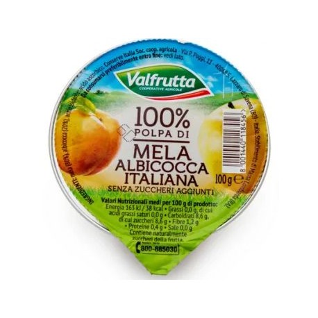 POLPA VALFRUTTA ALBICOCCA-MELA GR.100