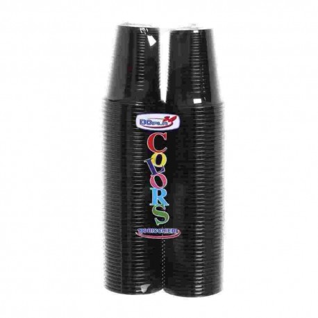 BICCHIERI COLORATI NERO DOPLA ML.200 PZ.50
