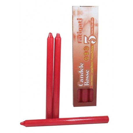 CANDELE ROSSE LISCIE CONF. PZ.3 H.25 CM.
