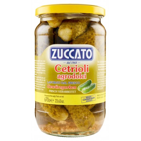 CETRIOLI IN AGRODOLCE VASO ZUCCATO GR.670