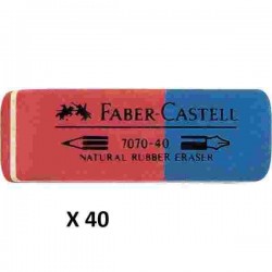 CANCELLERIA GOMMA ROSSA BLU FABER CAUCCIU'PZ.40