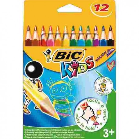 CANCELLERIA PASTELLI BIC EVOLUTION 12 COLORI