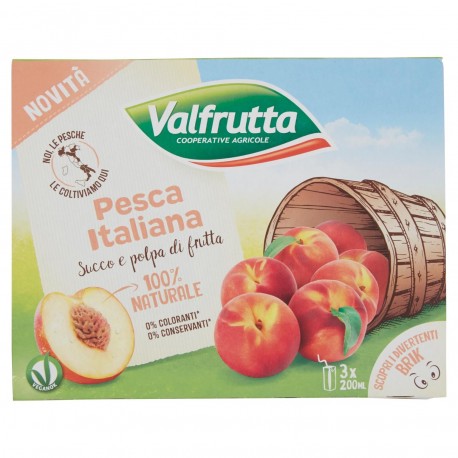 SUCCHI VALFRUTTA BRIK PESCA DA ML.200X3