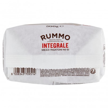 PASTA RUMMO*INTEGR. MEZZI RIGATONI GR.500
