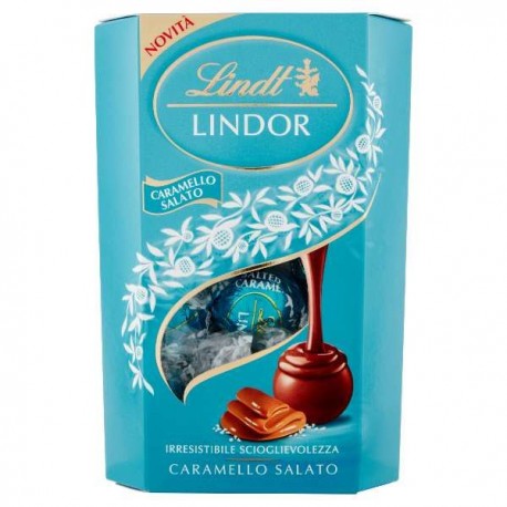 CIOCC.LINDT CORNET CARAMELLO SALATO GR.200