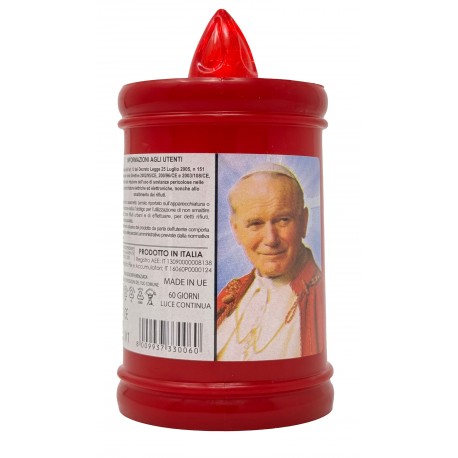 LUMINO VOTIVO ELETTRICO MUTO ROSSO 60 GG