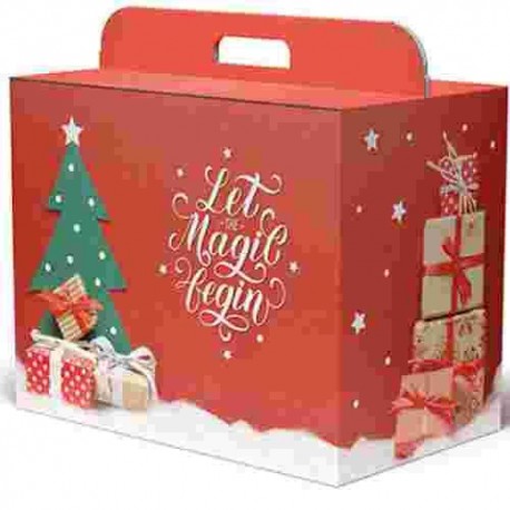 NAT/LE SCATOLA C/MANIGLIA MAGIC XMAS F.TO 43X26X34