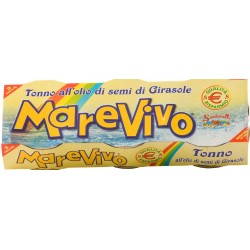 TONNO MAREVIVO ALL'OLIO GIRASOLE GR.80 TRIS