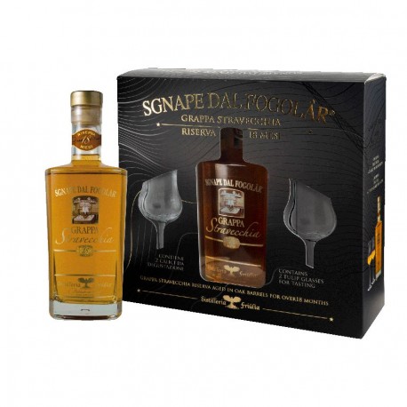 LIQUORE GRAPPA SGNAPE STRAVECCHIA CL.70 CON 2 BICH