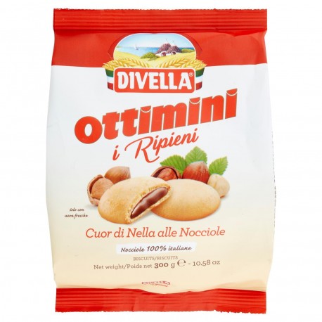 BISC.DIVELLA OTTIMINI I RIPIENI NOCCIOLA GR.300