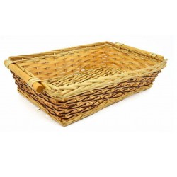 CESTA RETTANG.LISA NATURALE/NOCE CM54/59X39H13