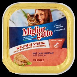 P/GATTO MORANDO MG PATE VASC. SALMONE GR.100