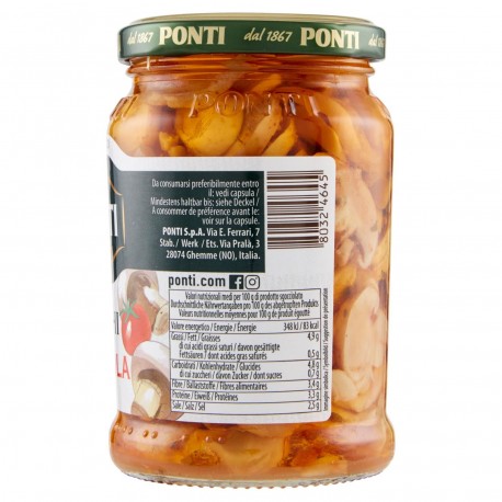 FUNGHI PONTI ALLA PIZZAIOLA IN OLIO VASO ML.280