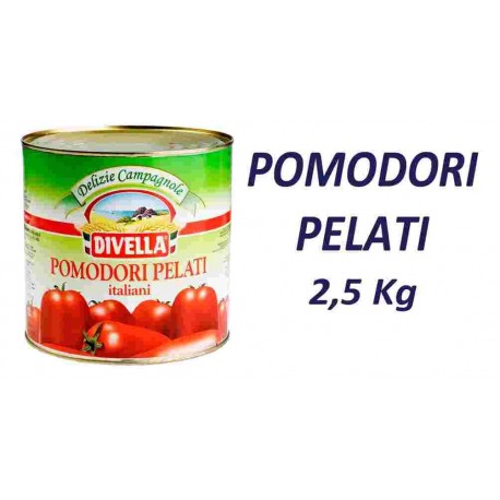 POMODORI PELATI DIVELLA LATTINA KG.2,5X6