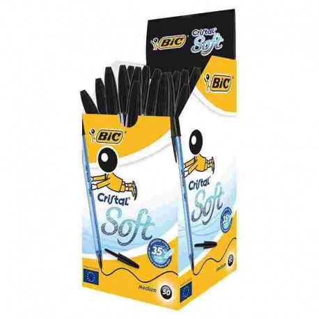 CANCELLERIA PENNA BIC CRISTAL SOFT NERO PZ.50