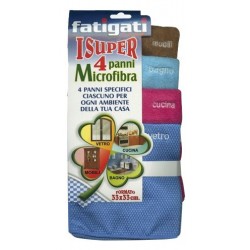 PULIZIA PANNO MICROFIBRA 4 PANNI CM.33X33