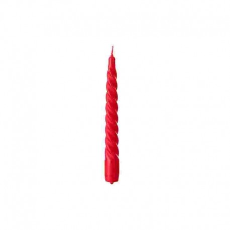 CANDELE ROSSO TORTIGLIONE PZ.3 H.20 CM
