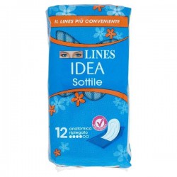 ASSORB.LINES IDEA SOTTILE RIPIEGAT ANATOMICO PZ.12