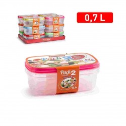 CASA/CONTEN.FRIGO PLAST/FORTE PACK 2 COLOR LT.0,7