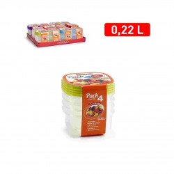 CASA/CONTEN.FRIGO PLAST/FORTE PACK 4 COLOR LT.0,22