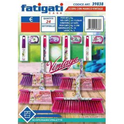 PULIZIA SCOPA VINTAGE + MANICO FATIGATI