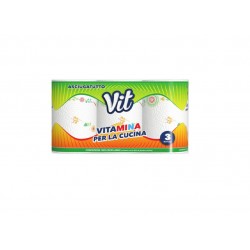 ASCIUGATUTTO VIT VITAMINA 3 ROTOLI 2 VELI DECORATO