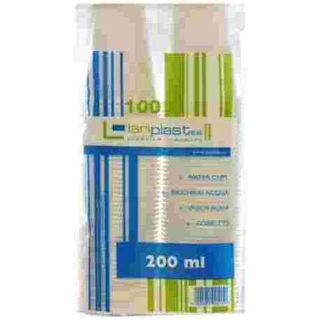 BICCHIERI BIANCO PP LARIPLAST CC.200 PZ.50X2