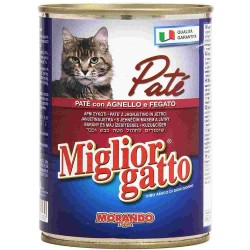 P/GATTO MORANDO MG PATE AGNELLO/FEGATO GR.400
