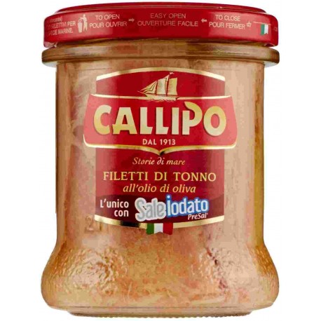 TONNO CALLIPO FILETTI O/OLIVA VASO GR.200