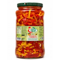 PEPERONI ATTINA' CASERECCI ALL'OLIO VASO ML.3100