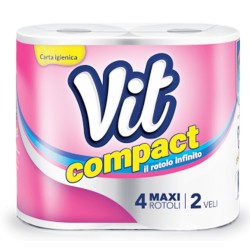 CARTA IGIENICA VIT COMPACT 4/ROTOLI 2/VELI.