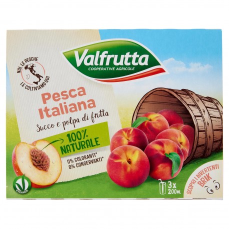 SUCCHI VALFRUTTA BRIK PESCA DA ML.200X3