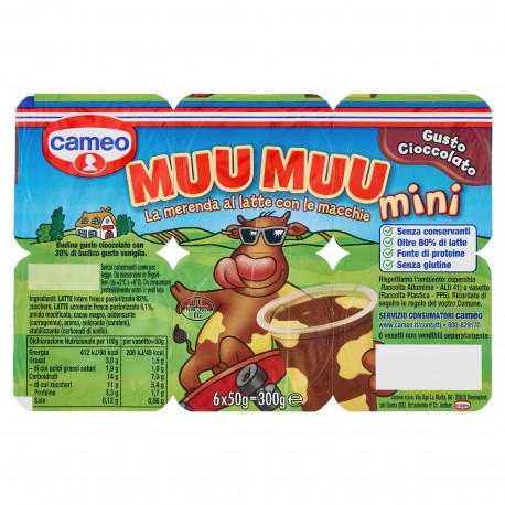 YOGURT CAMEO MUU MUU MINI CIOCCOLATO GR.50X6