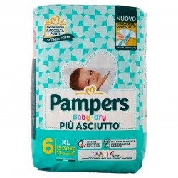 INF.PANNOLINI PAMPERS BABY DRY XL PZ.13 TGL.6