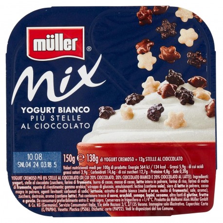 YOGURT MULLER MIX BIANCO C/STELLE CIOCC. GR.150