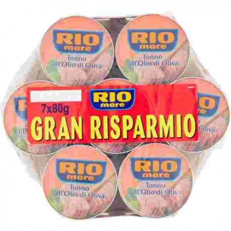 TONNO RIO MARE OLIO D'OLIVA GR.80X7