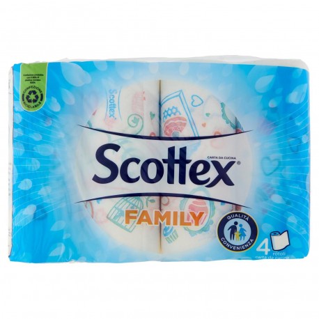 ASCIUGATUTTO SCOTTEX FAMILY 4 ROTOLI