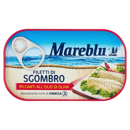SGOMBRO FILETTI MAREBLU PICCANTI O/OLIVA GR.90