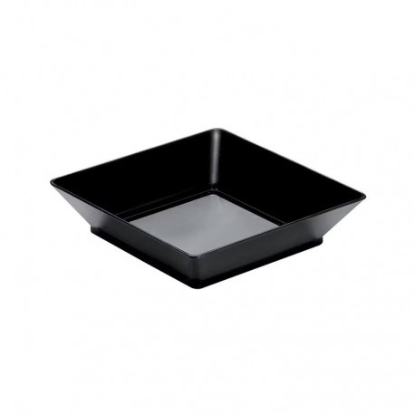 VASSOIO FINGERFOOD SMALL PS NERO 65MMX65MM PZ.25