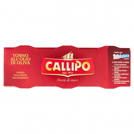 TONNO CALLIPO ROSSO O/OLIVA GR.70 TRIS
