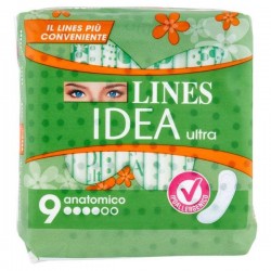 ASSORB.LINES IDEA ULTRA ANATOMICO PZ. 9