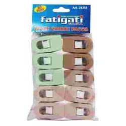 CASAL/PINZA CHIUDIPACCHI PLAST. 10PZ C.AS.FATIGATI