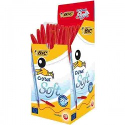 CANCELLERIA PENNA BIC CRISTAL SOFT ROSSO PZ.50