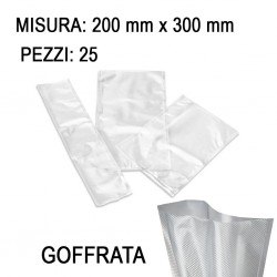BUSTE X SOTTOVUOTO 200 X 300 GOFFRATE PZ.25