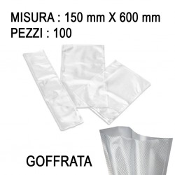 BUSTE X SOTTOVUOTO 150 X 600 GOFFRATE PZ.100